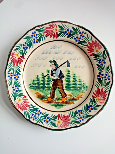 Quimper plate hand - quimper, painted