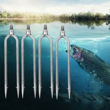 4Pcs 2 Prongs Harpoon Gig Gaff Hook Barb Fish Spear for Outdoor Fishing Tackle