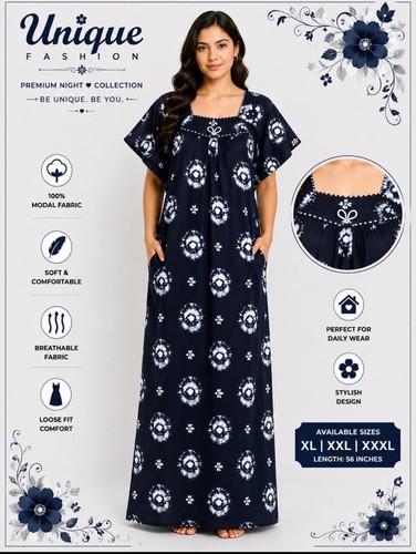 Indian night dress cotton - night,