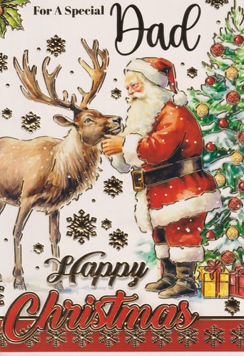 Dad christmas greeting card - greeting,