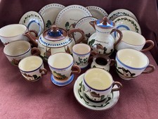 Watcombe Torquay Motto Ware Tea & Coffee Pot Cups saucers