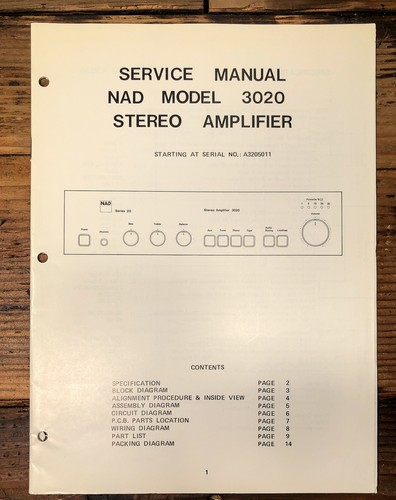 Nad model 3020 amplifier - model,