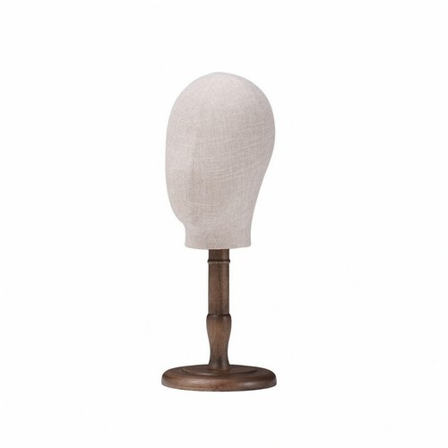 Mannequin head with wooden - head,