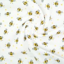 Polycotton fabric honey bumble - fabric,