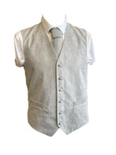 Lloyd Attree & Smith Suede Effect Gents Waistcoat Vest - Grey
