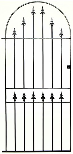 Wrought iron metal garden - wrought, side