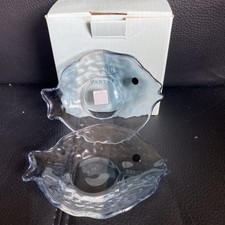 Partylite Swim Little Fish Swim Tea light Holder Pair Boxed