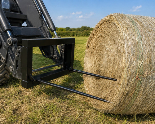 Tractor front loader twin - twin, bale