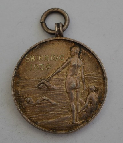 Swimming 1938 sterling - sterling, silver