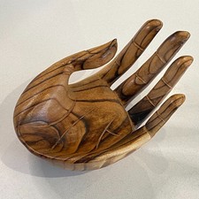 Wooden Hand Carved Human Hand 29cm Wood Carving.....