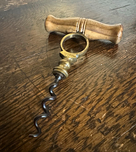 19th century wooden corkscrew