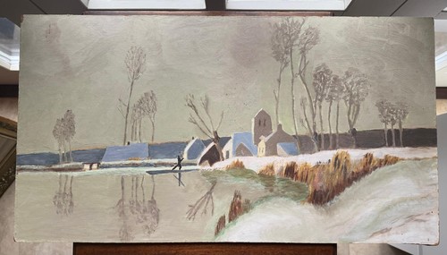 Original mid century oil - century,