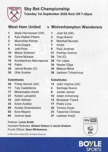 2026 west ham home - 2026/27,