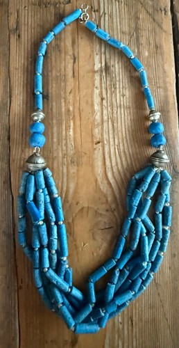 Tribal bright blue vintage - bright,