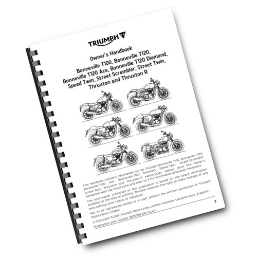 Triumph owners handbook user - triumph,