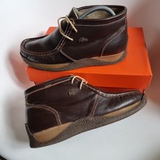 Mens Lacoste Ankle Leather Boots Size UK 6  Moccasins Smart Shoes 