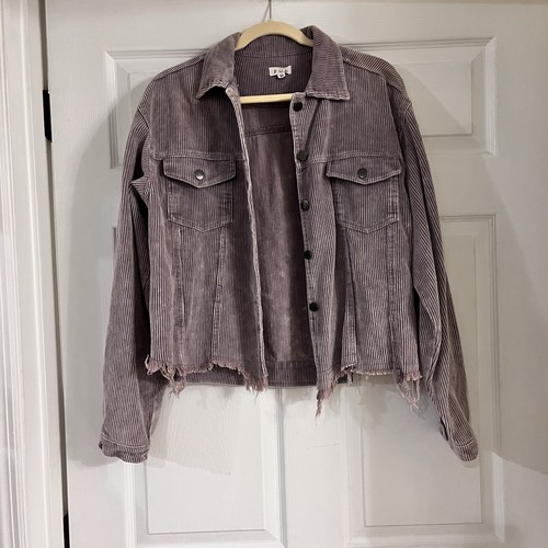 Pol lavender corduroy shacket - lavender,