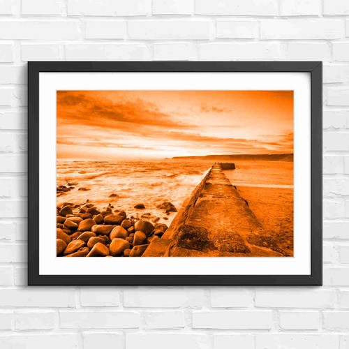 Seaside pier sunset coastline - pier,