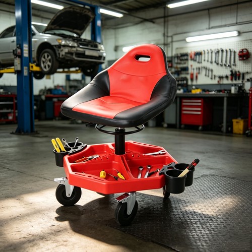 Rolling mechanic stool - stool, w/