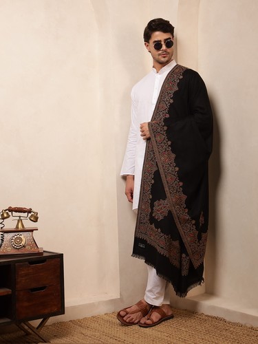 Indian oversized wool scarf - indian,