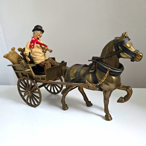 Vintage solid brass horse - vintage,