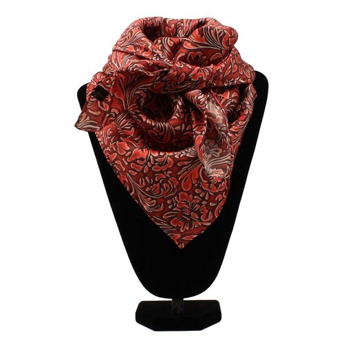 100 silk red - floral, rag