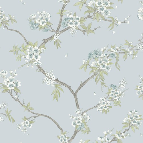 Cherry blossom wallpaper blue - wallpaper,