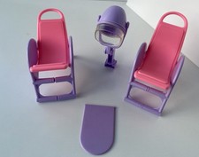 Vintage Barbie 1987 Hairdressing Salon Chairs & Hairdryer 
