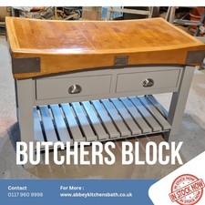 Vintage Antique Butchers Block
