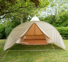 Curved bell tent awning - curved,