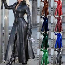 Stylish Women PU Leather Long