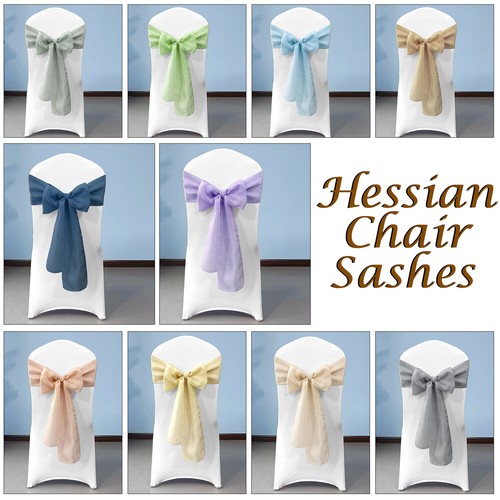 Hessian sashes chair cover - hessian,