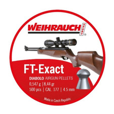 Weihrauch FT Exact .177 Air Rifle Pellets Air Gun Tins of 500 8.44gr 4.53