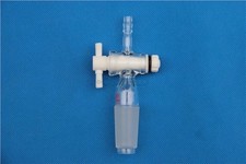 Lab Glass Vacuum Transfer Adapter With Telfon Stopcocks 10Mm Hose Connection ac