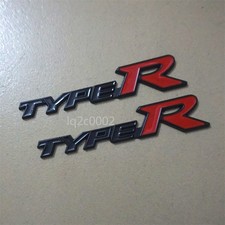 2x Glossy Black Red TYPE-R New