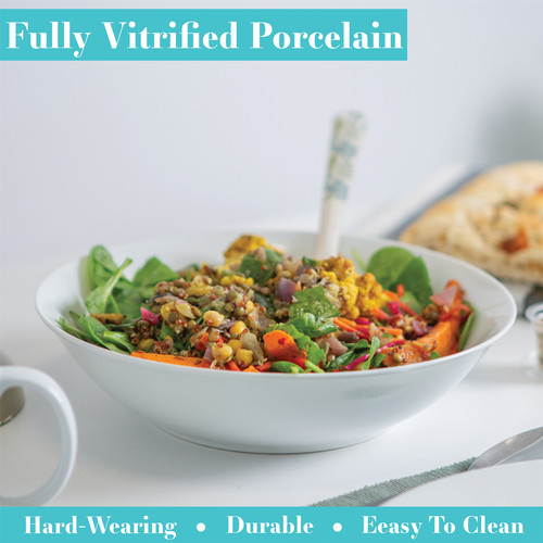 Classic white rice bowls - white,