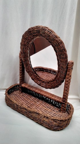Vintage wicker rattan and wood - vintage,