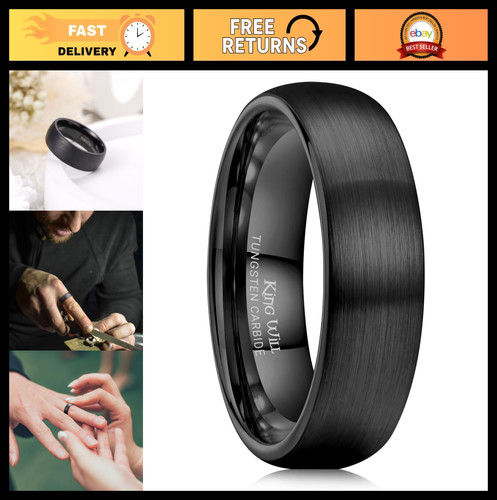 Matte brushed tungsten carbide - matte,