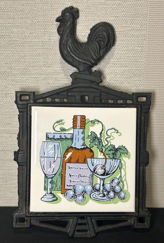 Vintage cast iron ceramic tile - vintage,