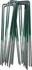 G&B Garden Half Green Artificial Grass Pegs to pin, astro turf, fake grass, weed