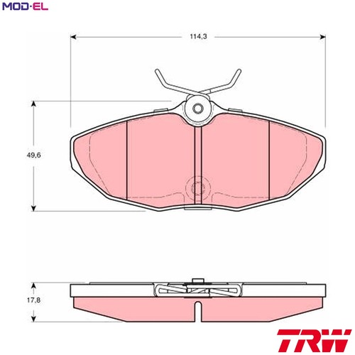 Brake pad set disc - brake,