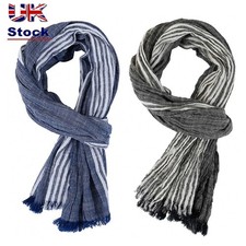 Striped Men's Scarves Cotton