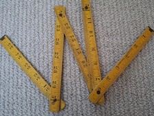 Vintage Wooden Folding Ruler