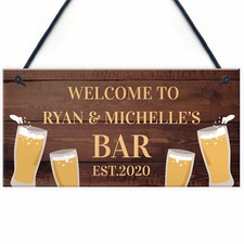 Personalised Bar Sign For Home