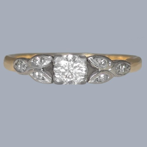 Antique diamond solitaire ring - solitaire,
