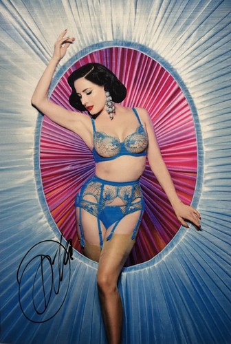 Signed dita von teese 12x8 - dita,