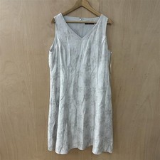 Stunning Jacques Vert Shimmer Floral Design V Neck Dress - Size M/L