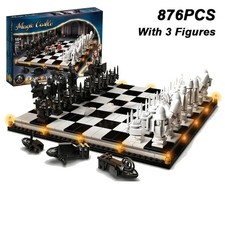 876 Pcs Harry Potter Wizard Chess Set Game Building Blocks MOC Bricks Toys Gift