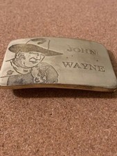 John Wayne BRASS Belt Buckle