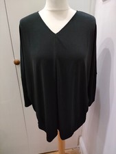 Ruth Langsford Printed V Neck Drop Shoulder Top New size small brand new black
